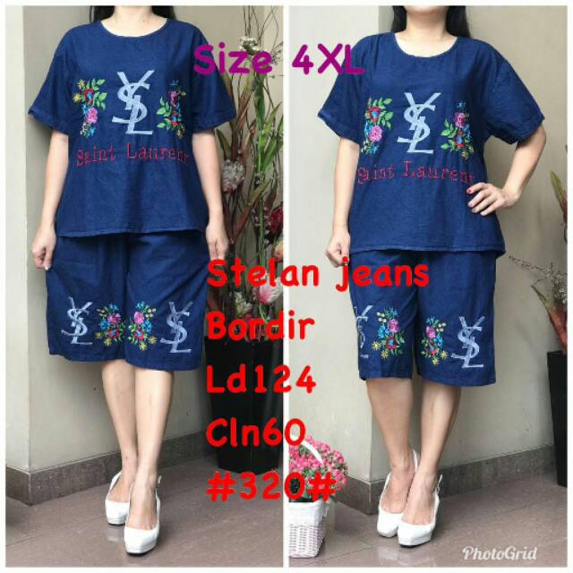 Stelan Jeans Bordir Jumbo YSL #320#
