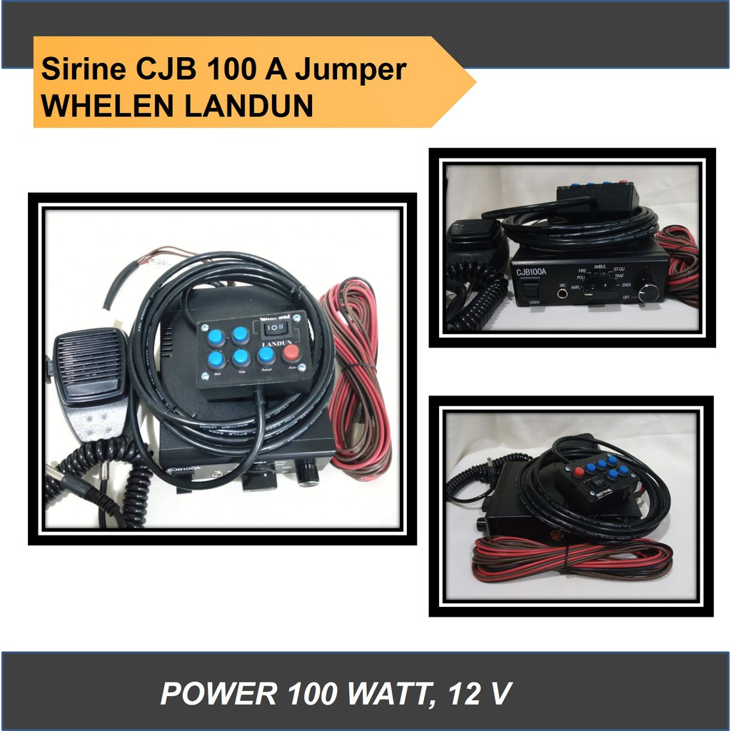 Sirine Landun Whelen Sound CJB100A Jumper, CJB 100 A 100A Wat Polisi PJR BM Paspamres NET 86 LANDUN