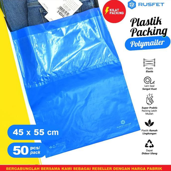 

AMPLOP PLASTIK POLYMAILER ELECTRIC BLUE ( Uk : 45cm x 55cm )PACK