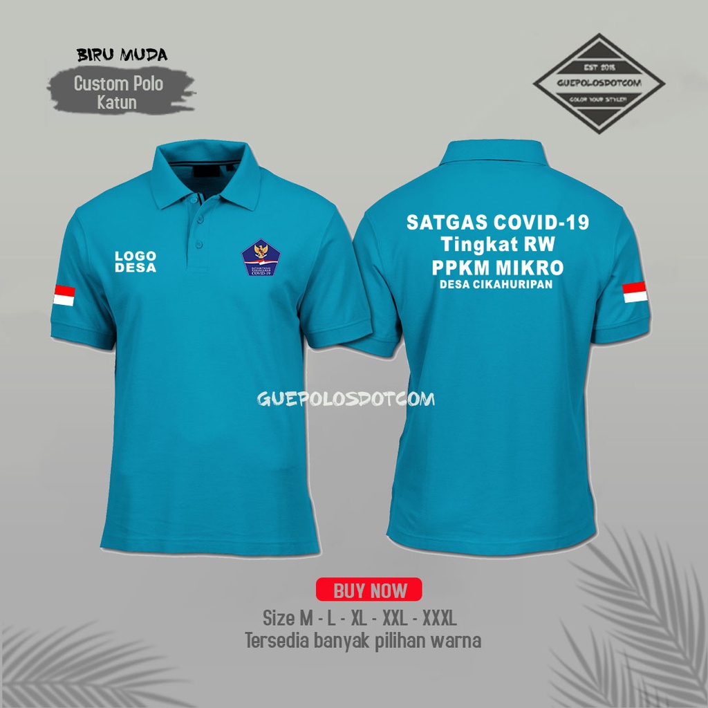 Kaos Polo poloshirt baju satgas covid 19 #ppkm mikro - POLO SATGAS TINGKAT RW PPKM MIKRO #covid