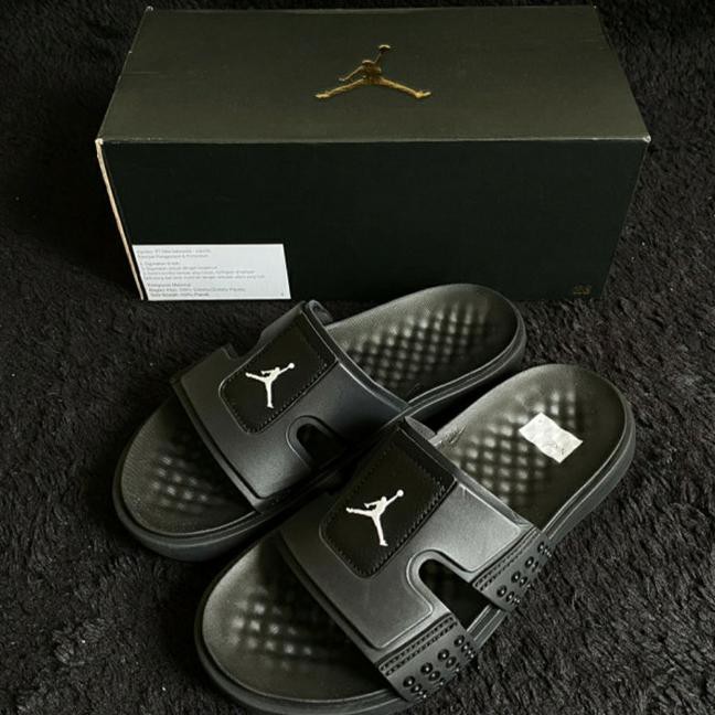 ✨ BIG SALE SEPATU SNEAKER PRIA✨ JORDAN HYDRO 8 SLIDES BLACK ,SEPATU WANITA SEPATU WANITA SEPATU