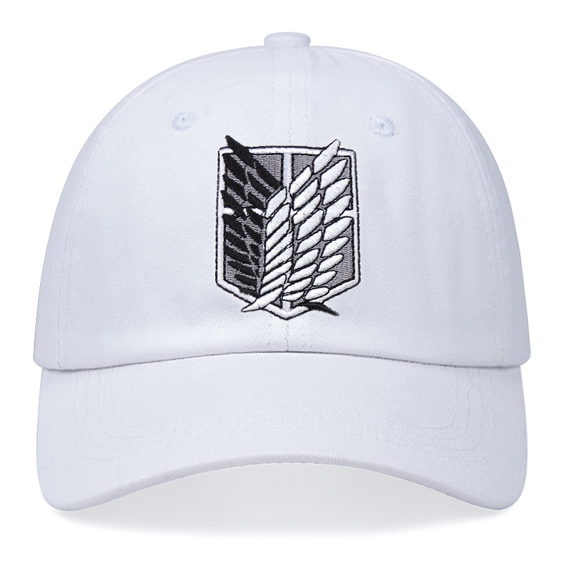 Topi baseball Motif Bordir Attack On Titan Bahan Katun 100% Untuk Pria Dan Wanita