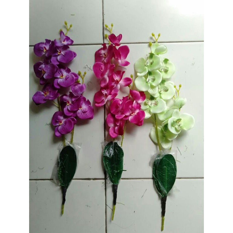 bunga anggrek tempel/artificial/bunga hias