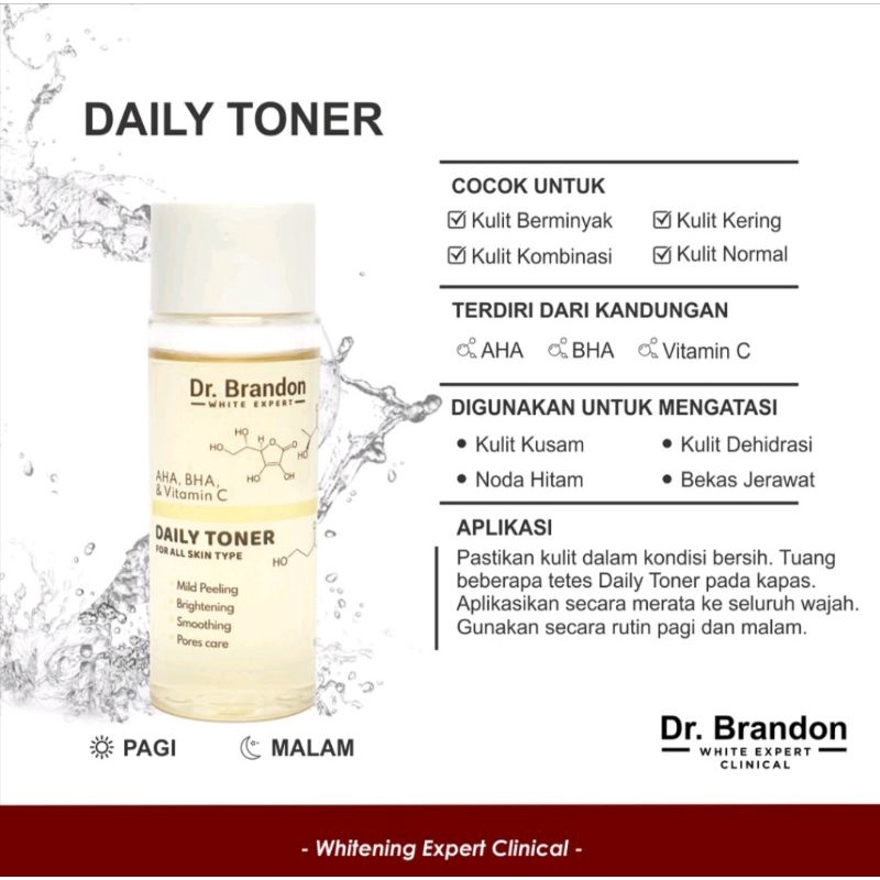 Dr. Brandon DAILY TONER (With AHA BHA VITAMIN C) 60ml