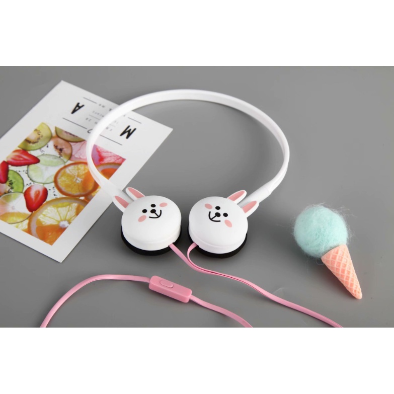 [KN-200] Headphone Karakter Kartun Hewan Imut / Headset Kartun Lucu / Earphone Overhead Motif Kepala Kartun Animals