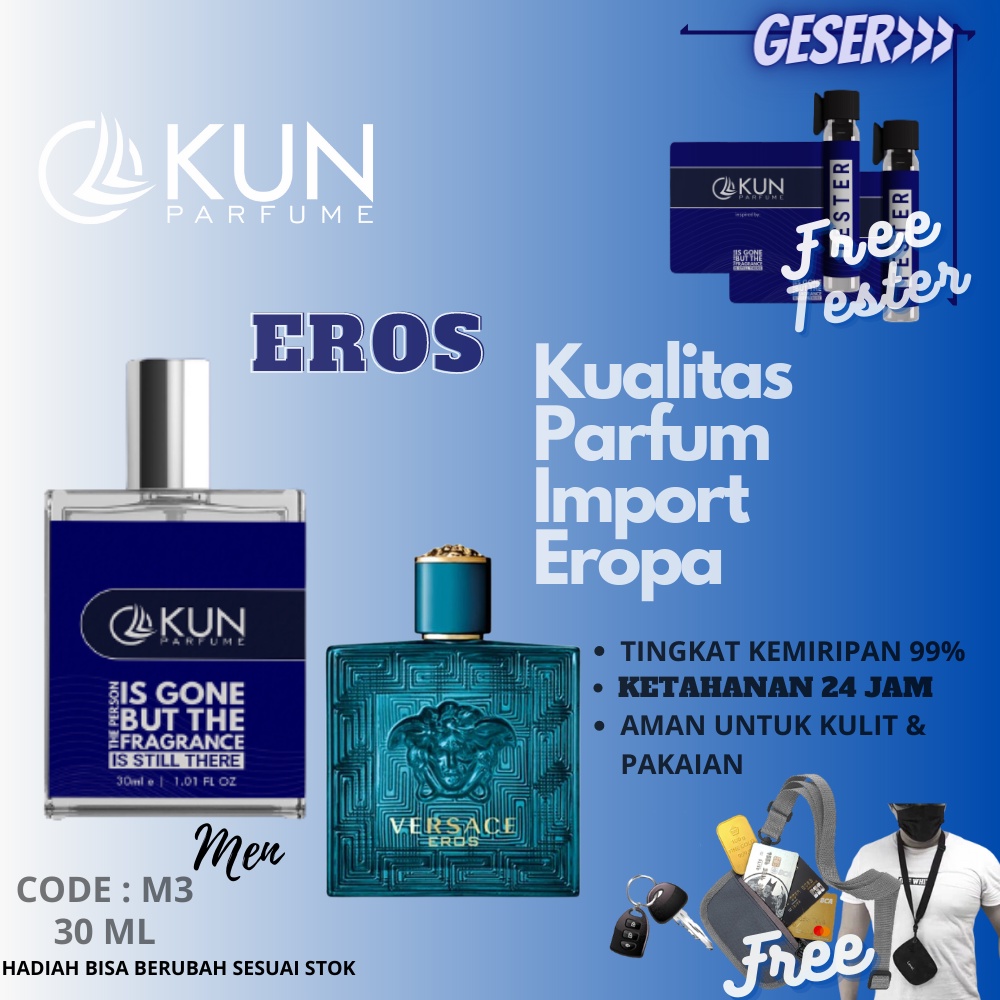 Kun Parfum Pria Tahan Lama Inspired Parfum Eros Versace Men Extrait De Parfume Minyak Wangi Farfum P
