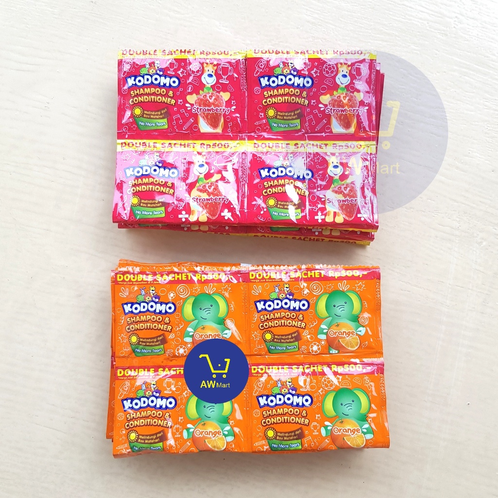 KODOMO SHAMPOO &amp; CONDITIONER SACHET RENCENGAN (ISI 12 SACHET X 2 PCS X 5ML) GEL