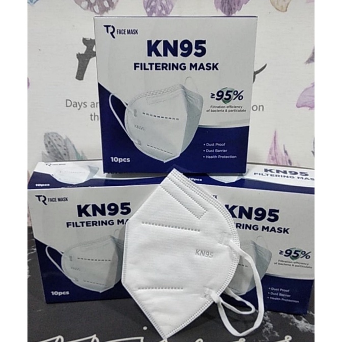 MASKER KN95 ISI 10PCS BOX TEBAL MASKER MURAH HITAM PUTIH MASKER MEDIS NON MEDIS