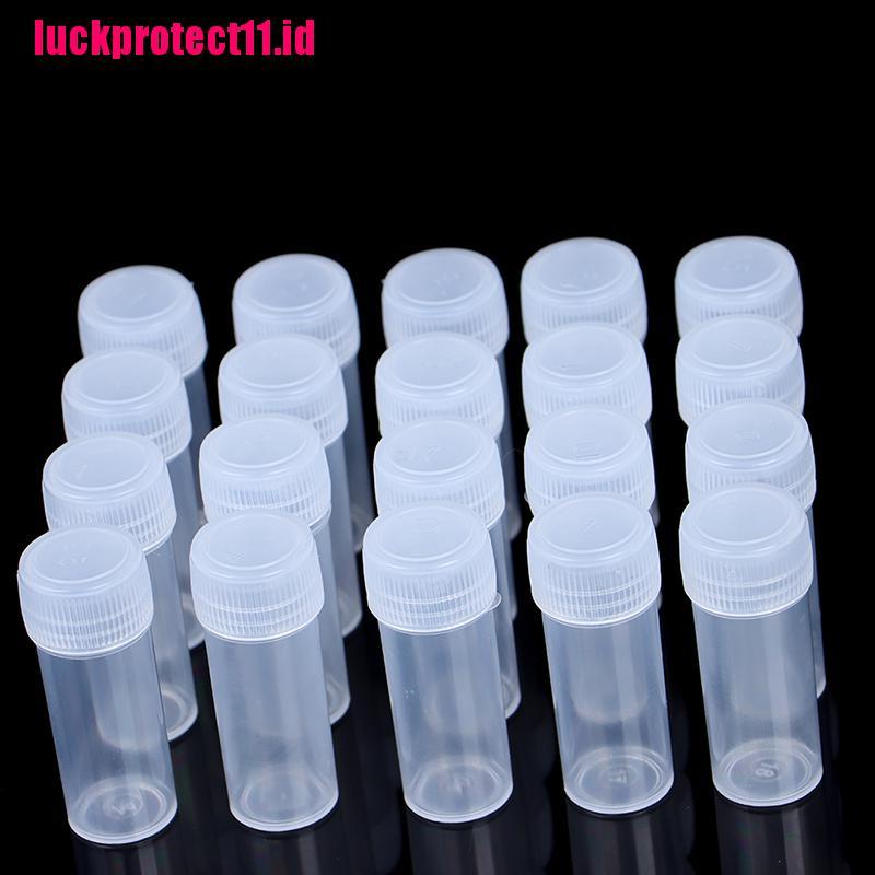 【LUCK11】5ml Plastic Sample Bottle Test Tube Mini Small Bottles Vials Storage Containers