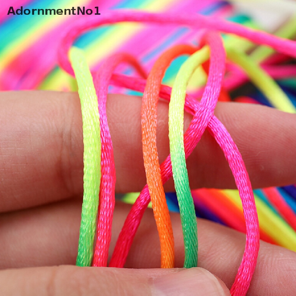 (AdornmentNo1) Tali Kepang Rajut Warna-Warni Panjang 10M Lebar 2.5mm