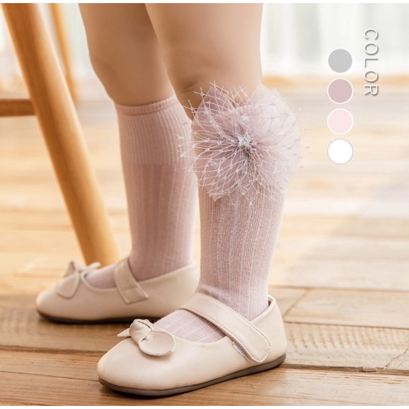 Kaos Kaki Panjang Anak Bayi Balita Perempuan Model PITA STAR / Baby Toddler Kid Socks