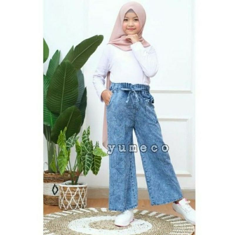 Celana Kulot Anak Highwaist Pinggang Karet