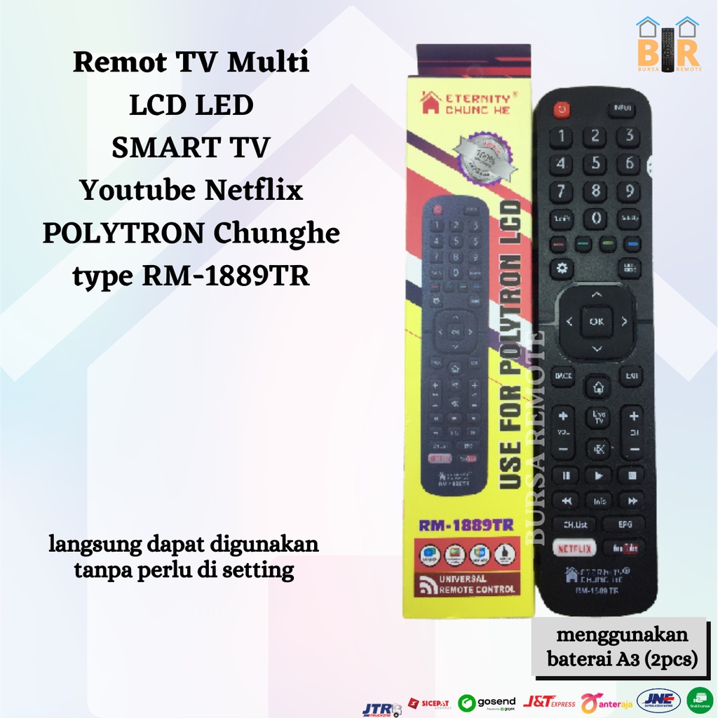 Remot / Remot TV POLYTRON Multi LCD LED Android SMART TV Youtube Netflix POLYTRON series