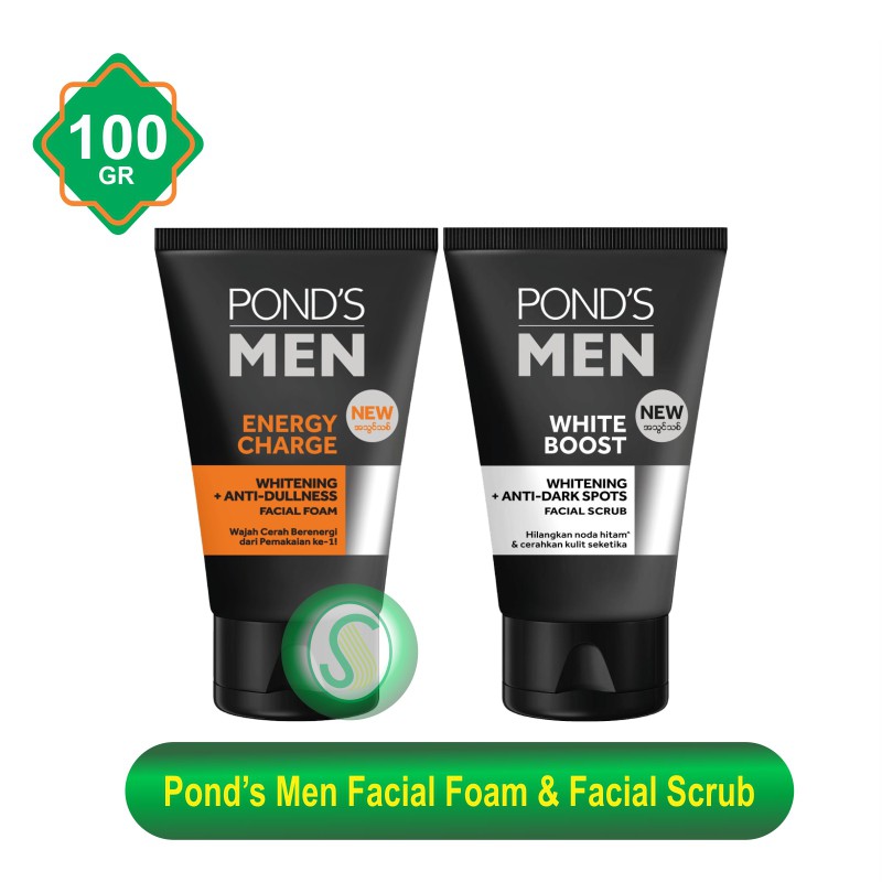 POND&quot;S Men Facial Foam &amp; Facial Scrub 100gr