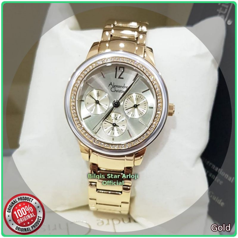 Alexandre Christie Wanita Terbaru Ac 2937 Tali Rantai Original