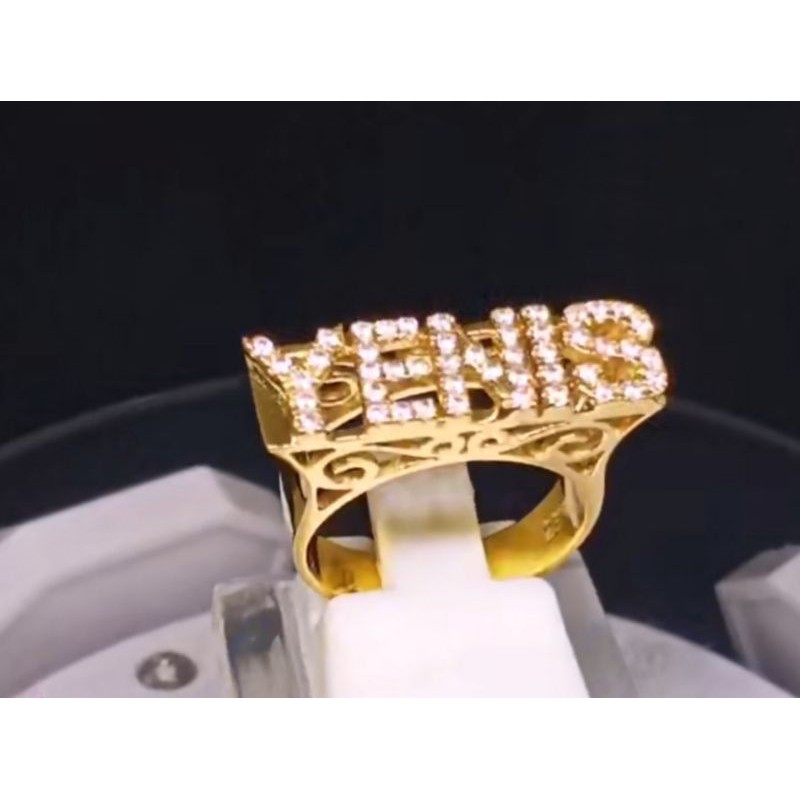 cincin emas berlian nama langsung pengrajin