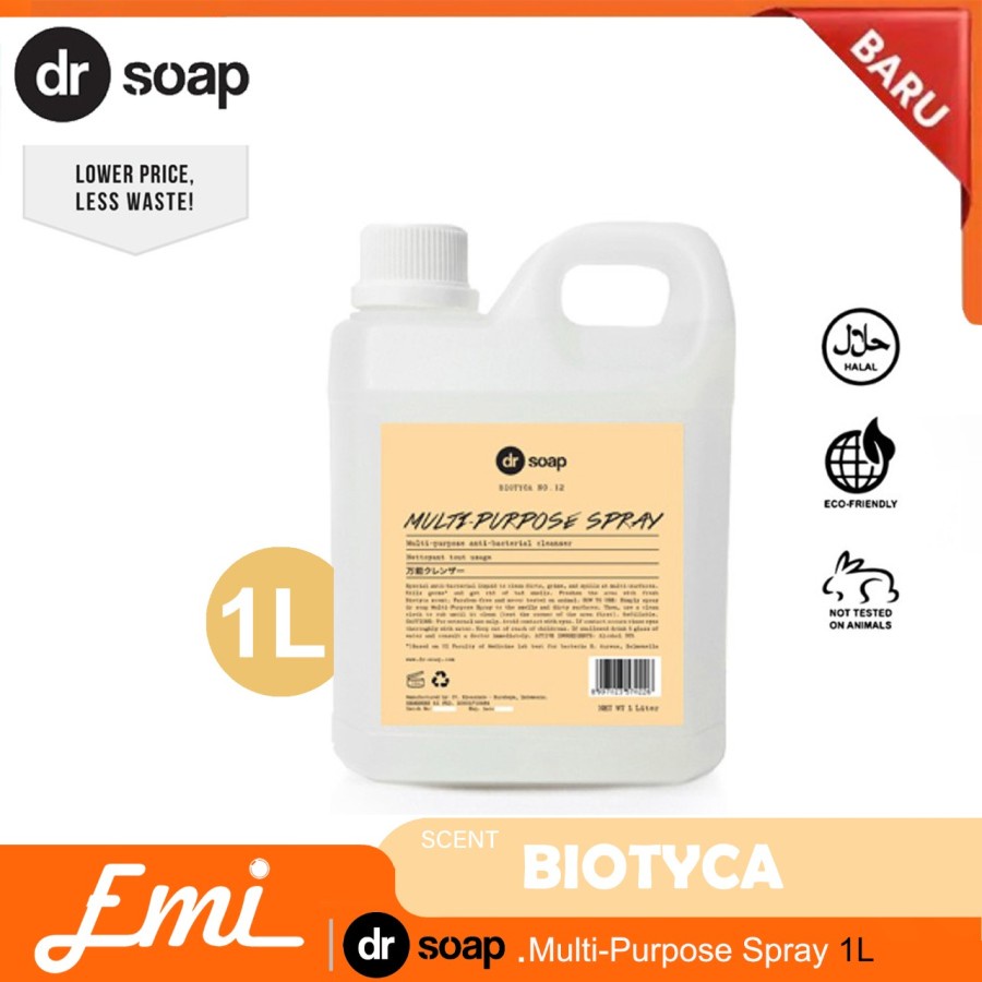 dr soap Multi Purpose Spray Pembersih Serba Guna Cleaner Kaca Biotyca