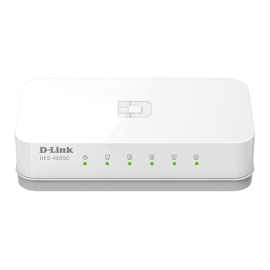 Switch D-Link DES-1005C 5Port 10/100Mbps Unmanaged-Hub DLink DES 1005C