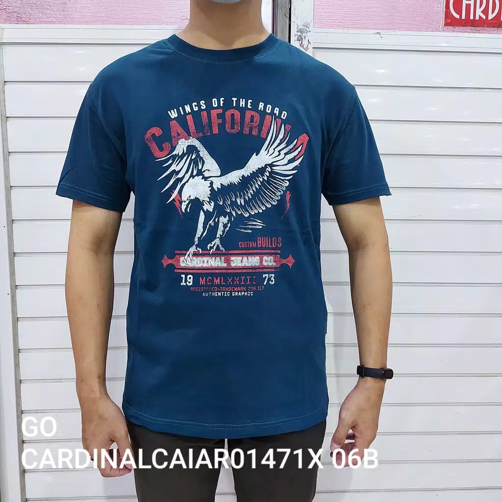 BB CARDINAL JEANS KAOS Cowok Pakaian Pria Lengan Pendek Santai