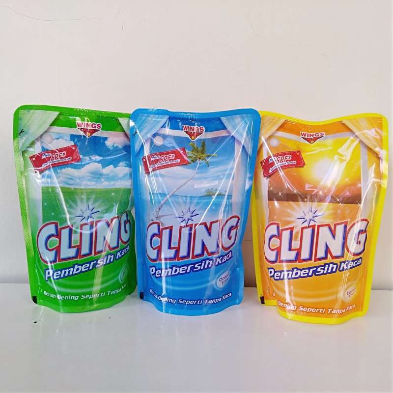 Cling Pembersih Kaca 425ml - Pouch (KEMASAN BARU)