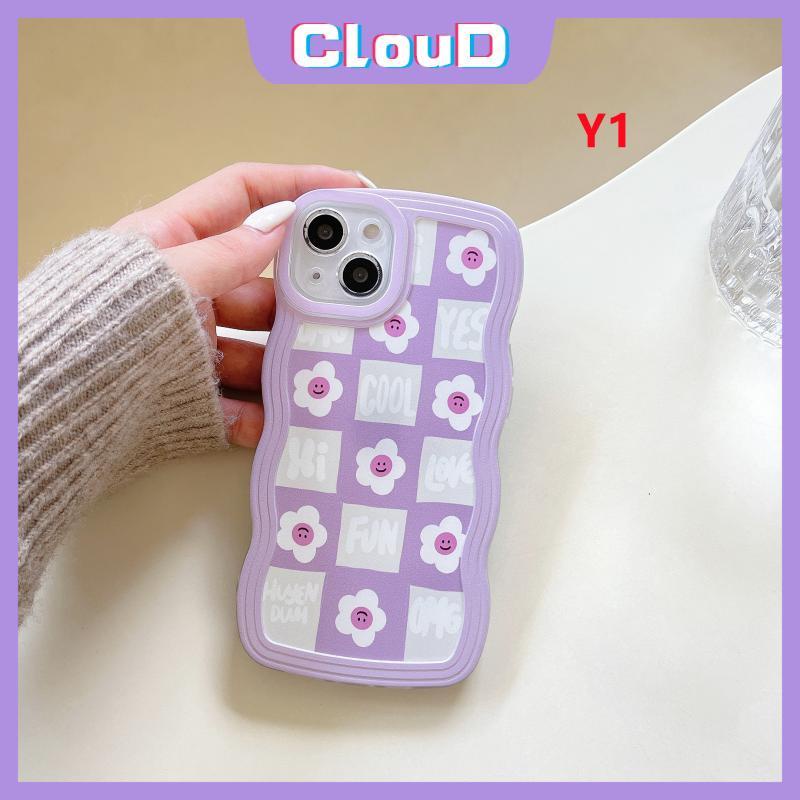 Soft Case TPU Motif Kartun Smiley Bunga Untuk iPhone 6 7 XR X XS Max 11 13 12 14 Pro Max 7 8 6s 14 Plus SE 2020