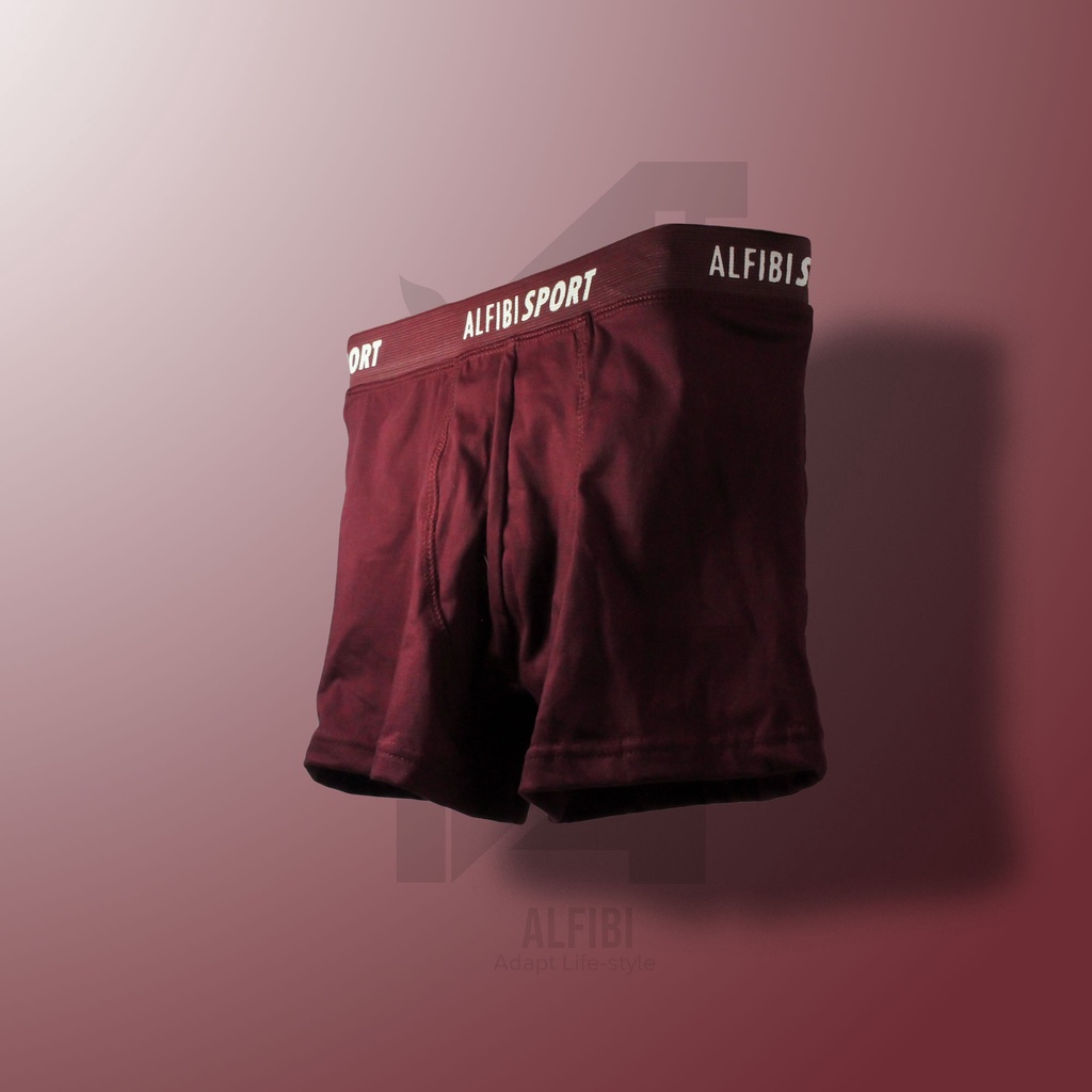 CD Celana Dalam Boxer Kolor Pria ALFIBI SPORT Bahan Spandex KATUN - PREMIUM Grosir Boxer Termurah Indonesia