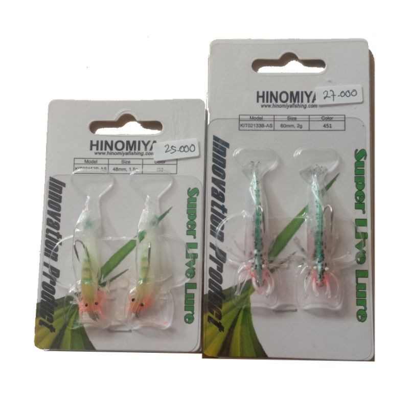 Umpan Pancing udang karet lure shrimp hinomiya