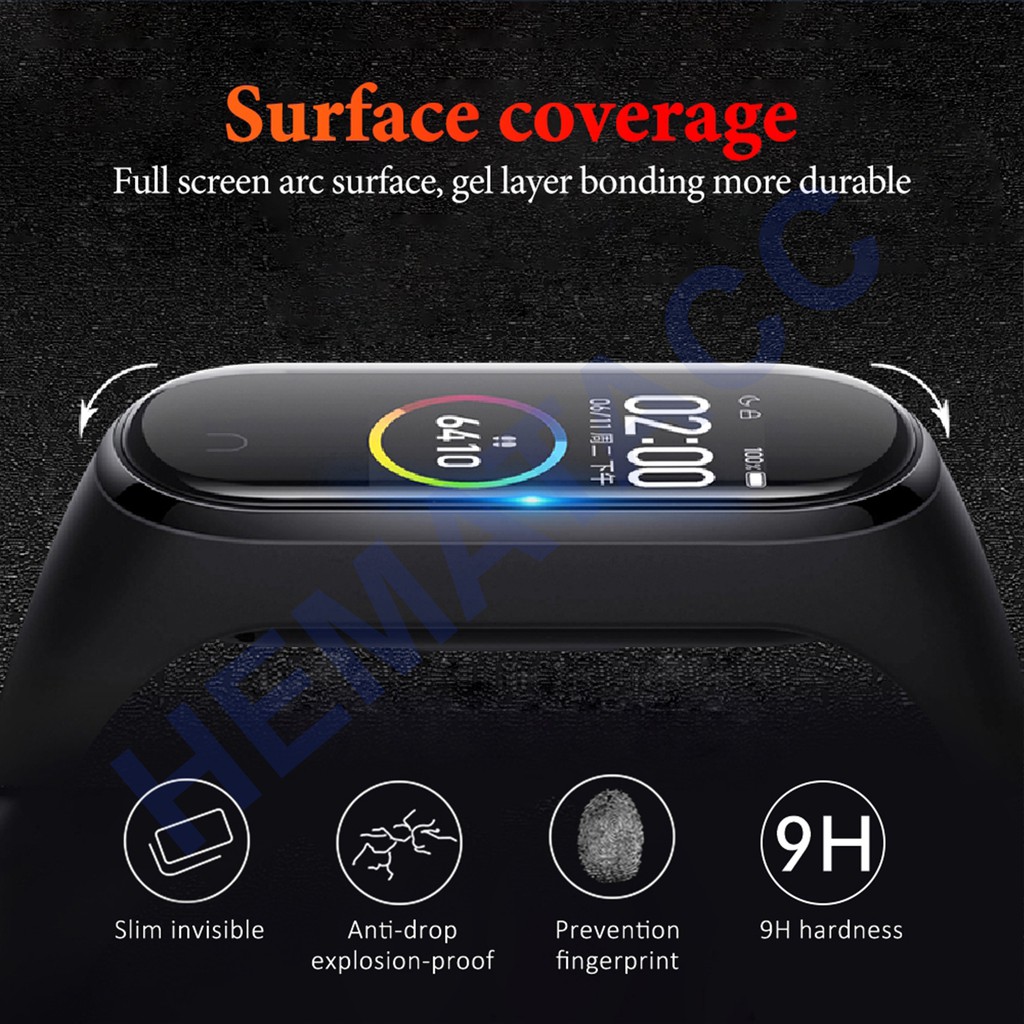 Anti Gores Xiaomi Mi Band 4 3D Curved Screen Protector Screen Guard