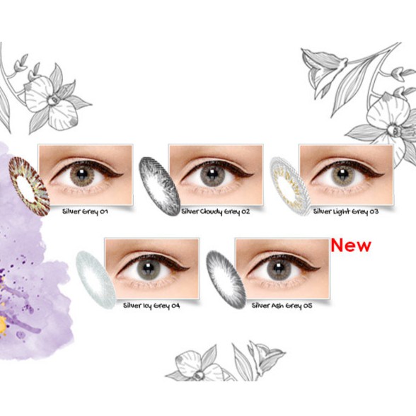 SOFTLENS ICE SILVER / SILVER GREY / CLOUDY GREY/ LIGHT GREY / ICY GREY