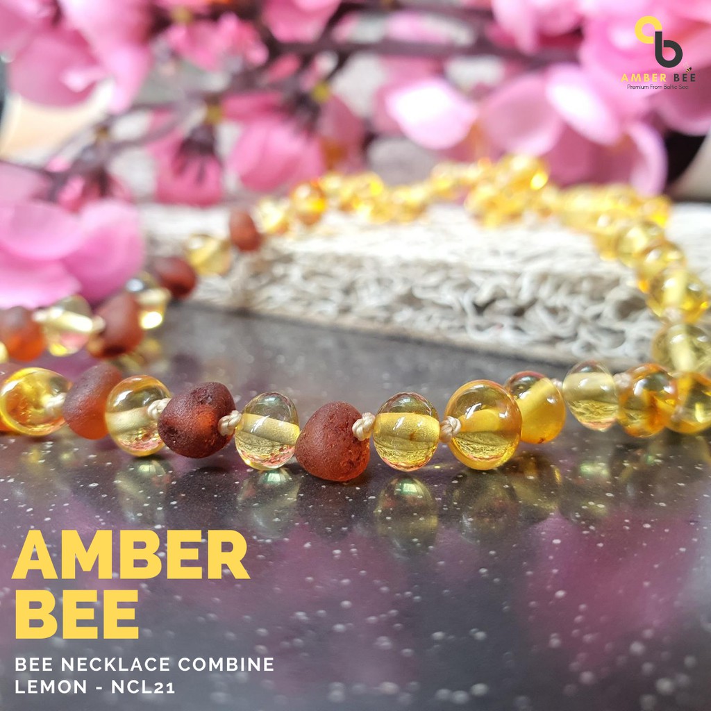 Kalung Amber Anak Premium Combine Lemon NCL21 By Amber Bee