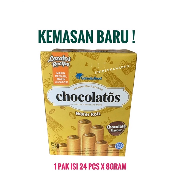 

Chocolatos Classic Wafer Roll 1 Box isi 24 Pcs