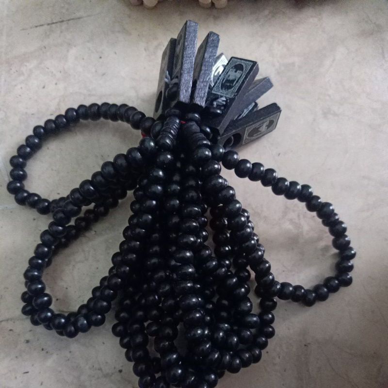 tasbih tasbe kayu 33 butir /10pcs