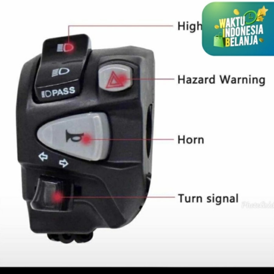Saklar Lampu Kiri Nmax Old Model Hazard Pass Beam Lampu Dim Tembak