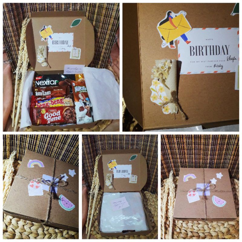 

[snack box] GIFT BOX/HAMPERS SNACK BOX PREMIUM/ULANG TAHUN/GRADUATION/CUSTOM by giftbenice
