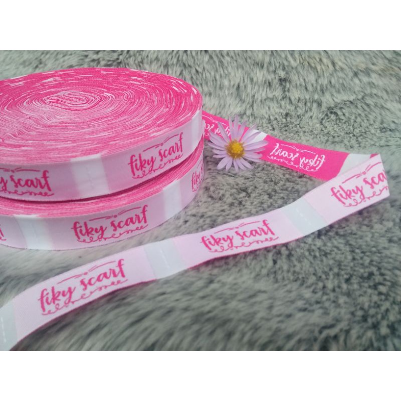 

LABEL BAJU WOVEN DAMASK BORDIR, TIDAK LUNTUR, LABEL BAJU LABEL HIJAB MURAH