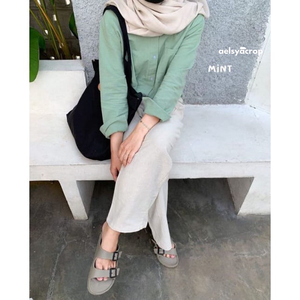 Kemeja Linen-Oversized Shirt-Kemeja Oversize Linen Wanita-Atasan Wanita Lengan Panjang