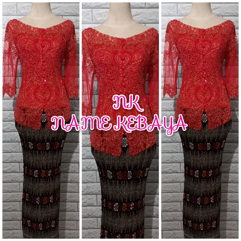 set kebaya modern  kebaya payet kebaya abg merah kebaya lengan7/8 kebaya TERMURAH