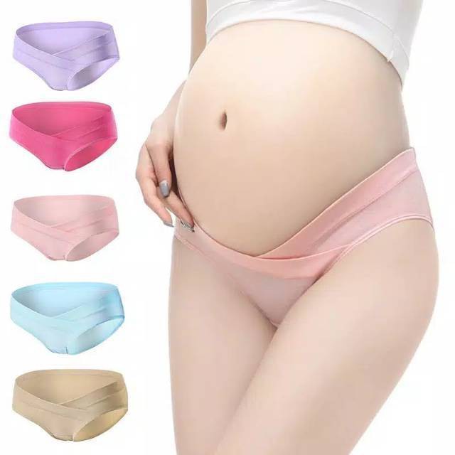 Celana Dalam Hamil  Wanita DEWASA Bahan Katun  Lembut / CD Hamil Low Waist Maternity Panty / CD Ibu Hamil Sepinggul ASLI A