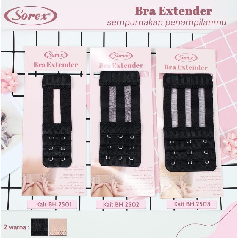 Bra Extension extender pengait bra sambungan bra yg kesempitan Sorex 2501 2502 2503