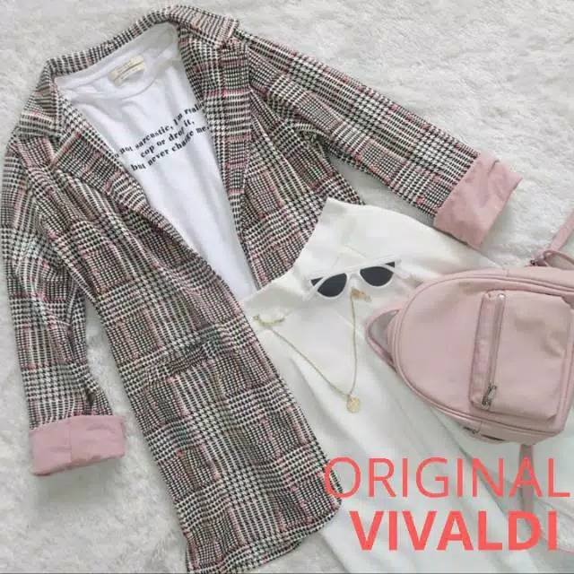 Blazer Tartan Vivaldi  [ ORIGINAL DAN TERMURAH ]