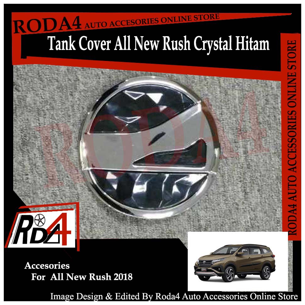 Tutup Bensin Tank Cover Crystal All New Rush 2018 Hitam Chrome