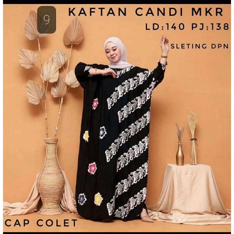 KAFTAN RAYON CANDI MEKAR SOGAN COLETAN