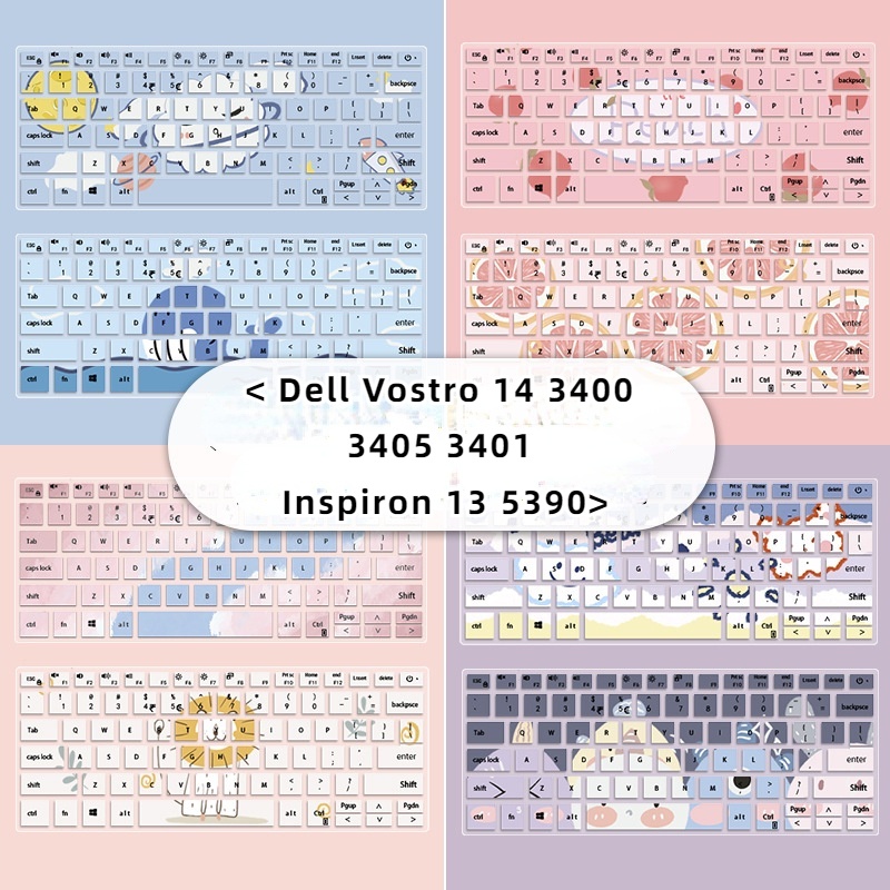 Film Pelindung Keyboard Motif Kartun Bunga Untuk Dell Vostro 14 3400 3405 3401 Inspiron 13 5390 5391 14 5490 5493 Inspiron 13 7000 139