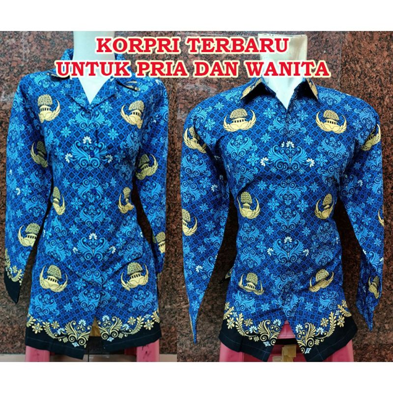 baju korpri terbaru / baju korpri wanita / baju korpri pria terbaru bahan halus premium