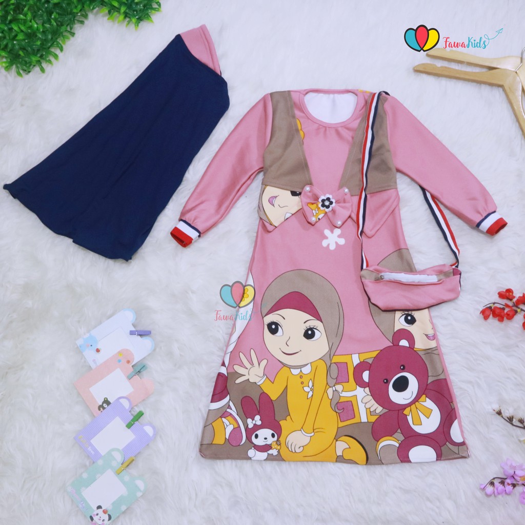 Gamis Shalihah 2-12 Tahun / REJECT Gamis Premium Anak Baju Muslim Ngaji Murah Anak Perempuan