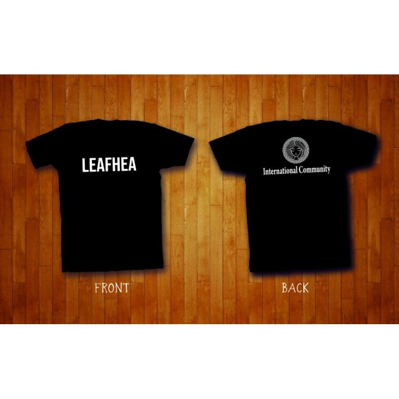 kaos leafhea lengan pendek (bisa COD)
