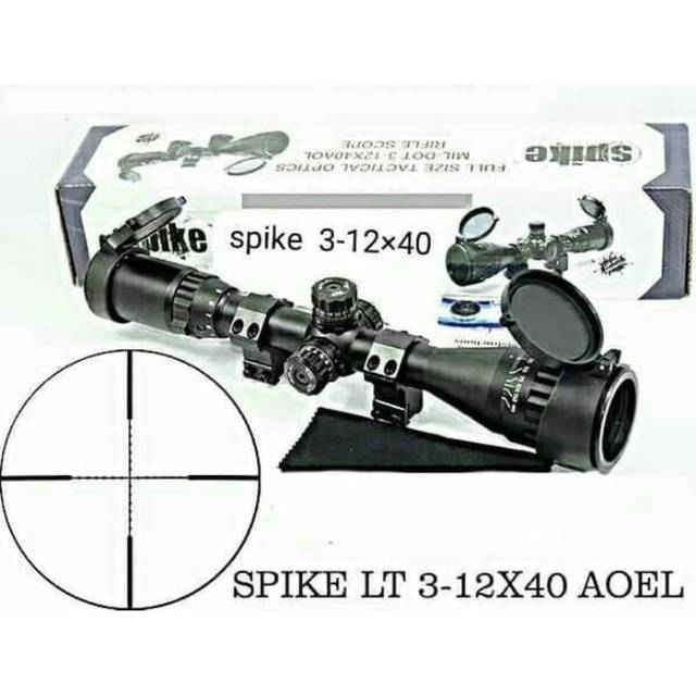 Telescope Teleskop SPIKE 3-12x40 AOL Riflescope SPIKE 3-12x40 AOL Tahan Getar