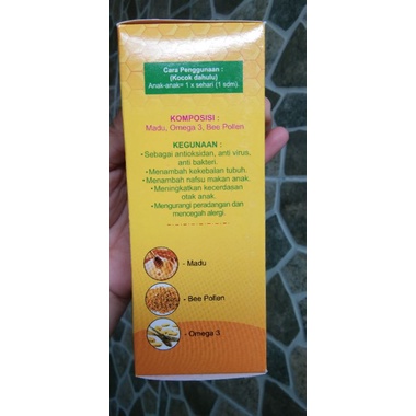 Madu anak madu kids 3in1 / madu KAMIL (madu+omega 3+bee pollen)