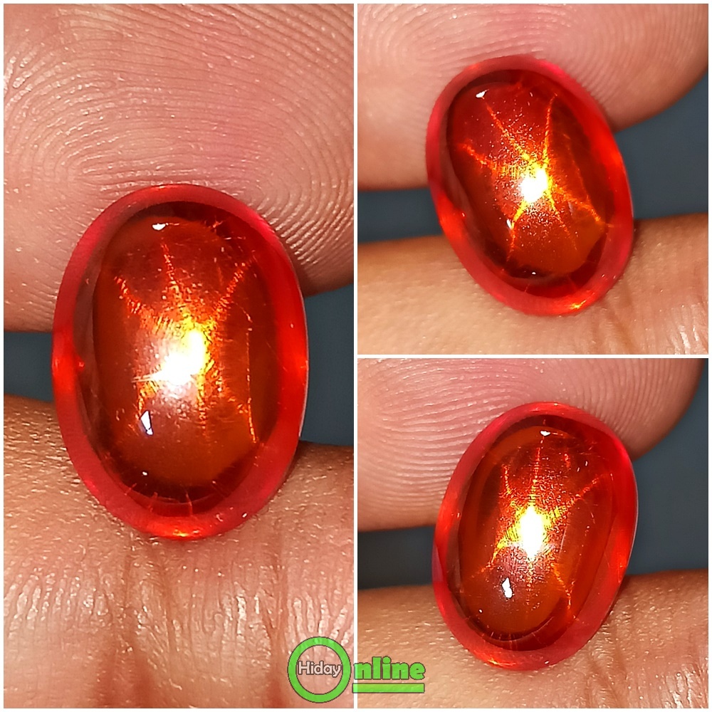 BATU PERMATA KING SAFIR STAR ORANGE