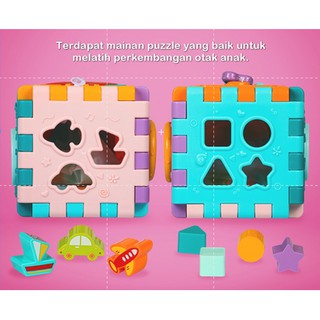  mainan  bayi  box puzzle dengan musik bentuk piano kecil 